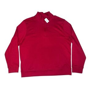 Tommy Bahama Half Zip Pullover Sweater Mens L New Martinique Chili Pepper Red